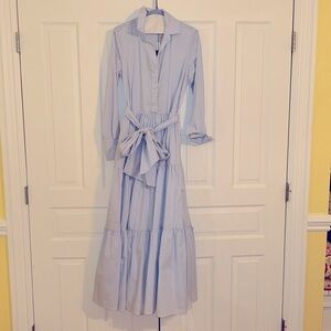 Vineyard Vines, blue and white striped shirt dress, Size 4